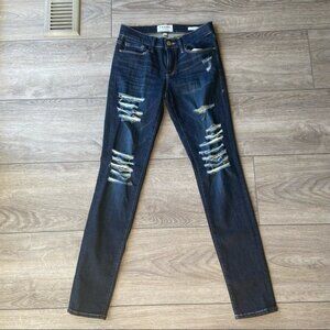 Frame Denim Indiana Square Distressed  Le De Jeanne Ripped Skinny Jeans